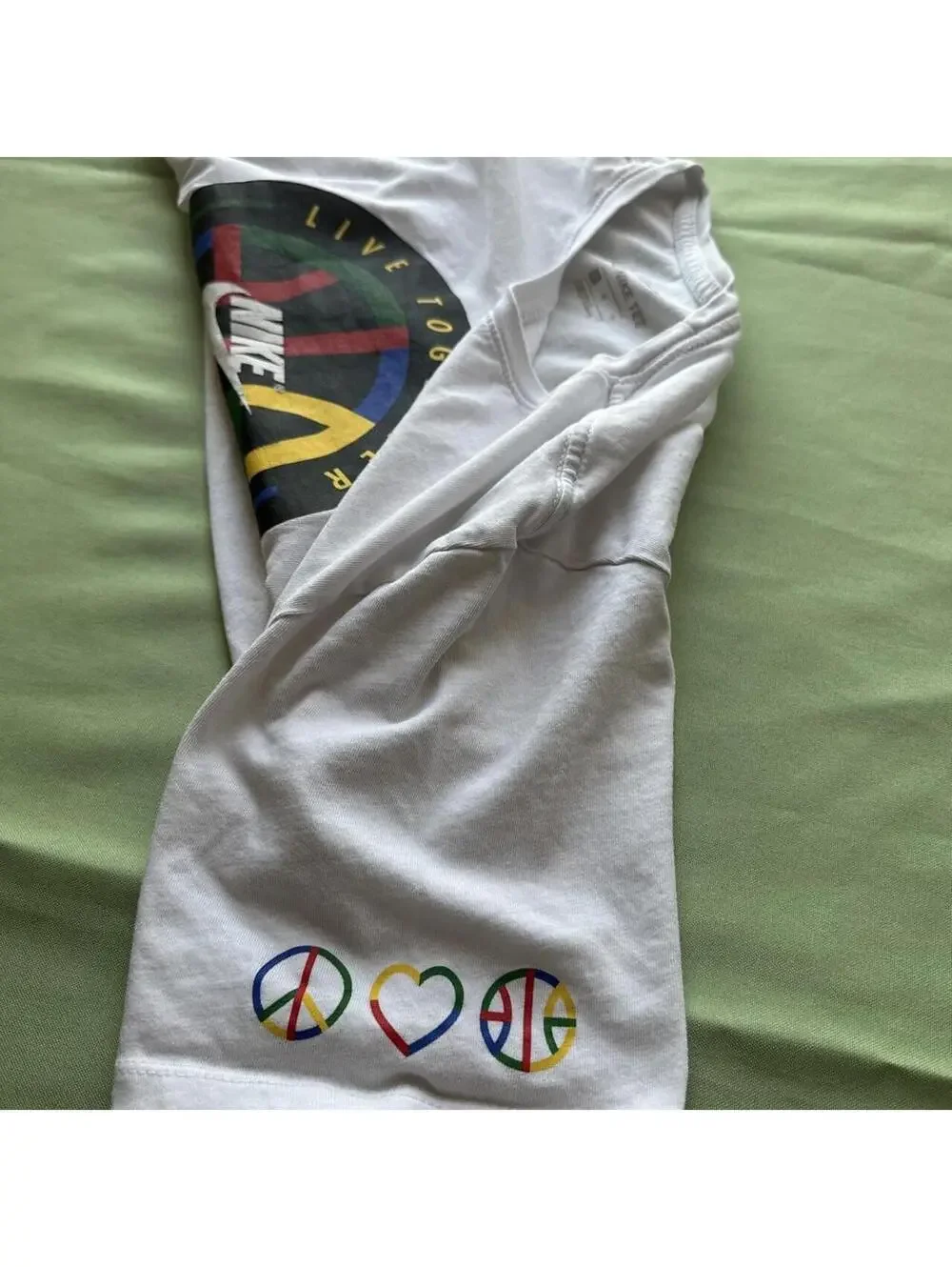 Nike Air Live Together Play Together White Graphic T-Shirt Medium